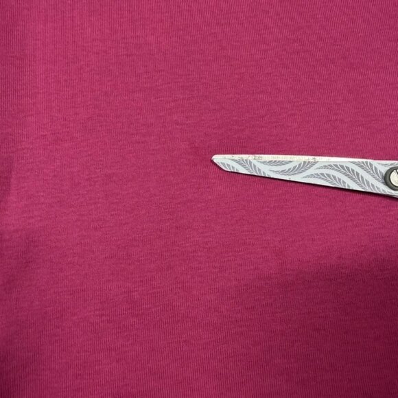 SEG'MENTS Shirt Womens XL Pink 100% Cotton 3/4 Sleeve Boat Neck Top Casual - Picture 8 of 8